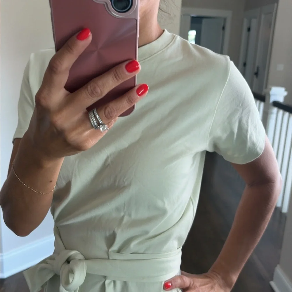 Vince XS, light lime green cotton dress.
